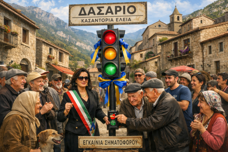 Dasario inaugura su primer semáforo y marca un hito en la vida del histórico pueblo de montaña